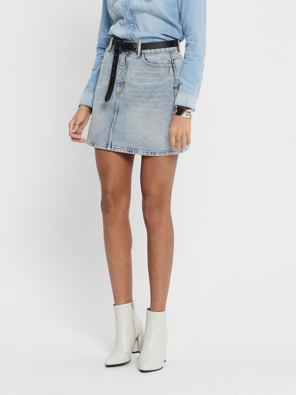 Φούστα Jean ONLY Ανοιχτό Μπλε