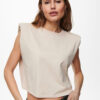 Cropped top με Bάτα ONLY Μπεζ