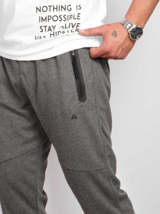 Φόρμα με Φερμουάρ στις Τσέπες Γκρι