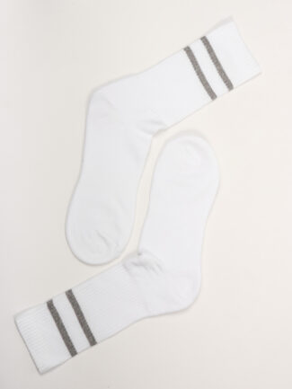 Κάλτσα Λευκή Ριγέ