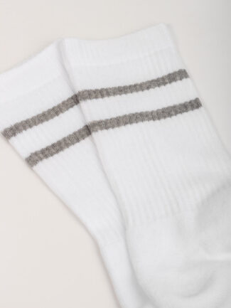 Κάλτσα Λευκή Ριγέ