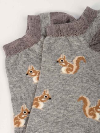 Κάλτσα κοντή Σκιουράκια Γκρι