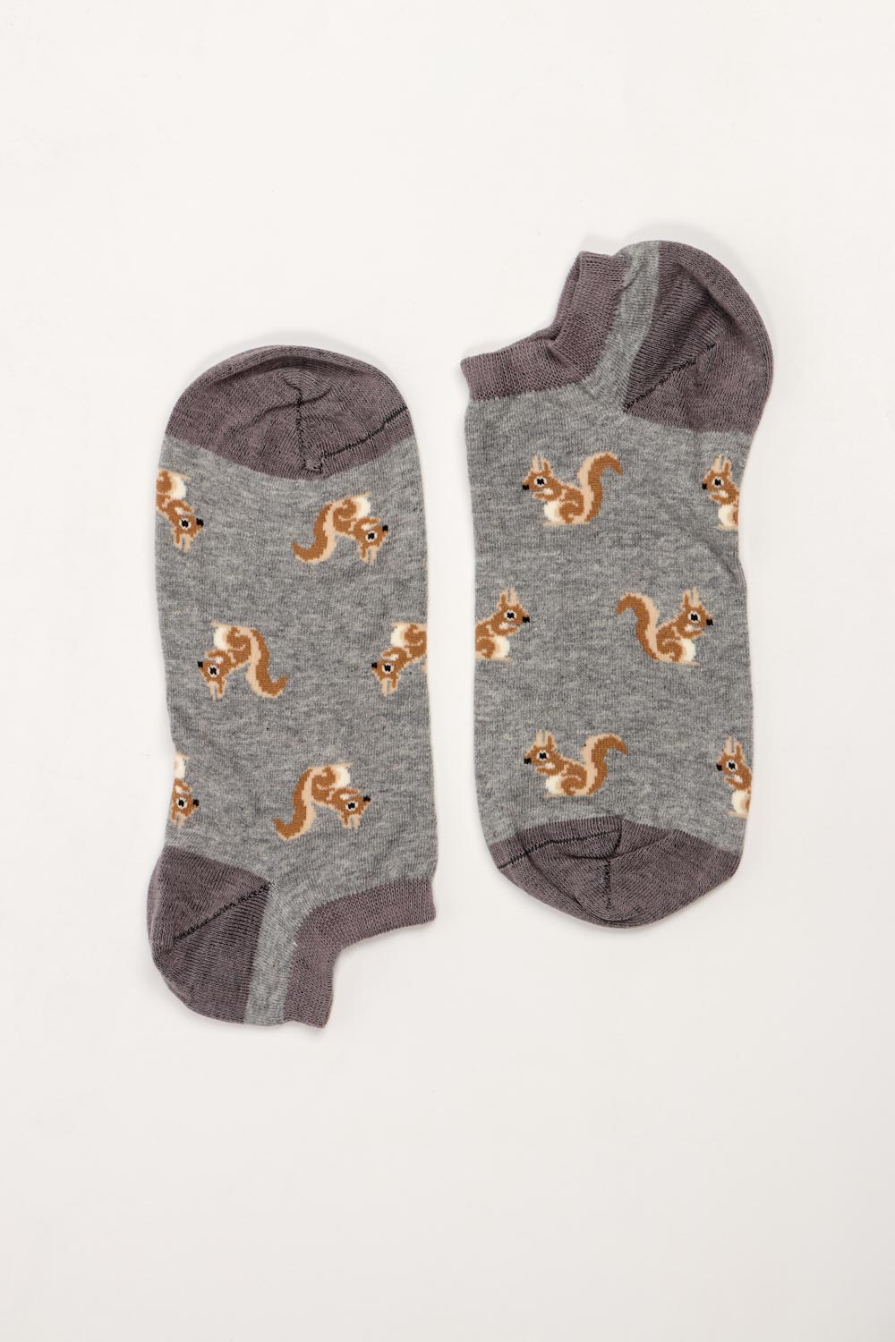 Κάλτσα κοντή Σκιουράκια Γκρι