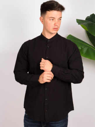 Πουκάμισο Double Μάο Μαύρο