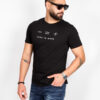 T-Shirt Attitude "Les is more" Μαύρη