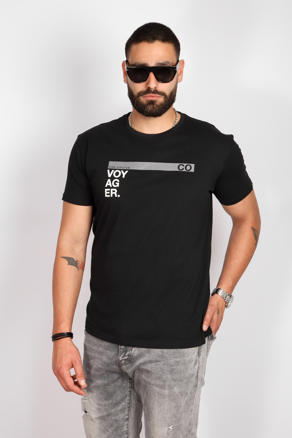 T-Shirt VAN HIPSTER "VOYAGER" Μαύρο