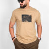 T-Shirt με Τύπωμα "CHANGE YOUR MIND CHANGE YOUR LIFE " Μπεζ