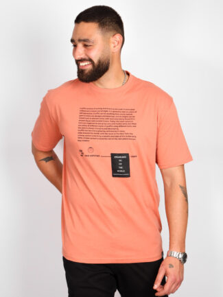 T-Shirt Oversize Van Hipster Πορτοκαλί