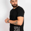 T-Shirt με Τύπωμα ''NOTHING IS IMPOSSIBLE'' Μαύρο