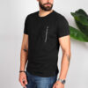 T-Shirt VAN HIPSTER με Τύπωμα στο Στήθος Μαύρο