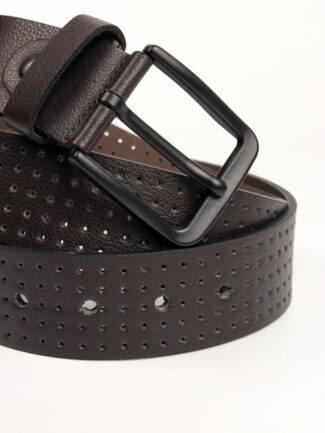 Ζώνη Καφέ με Διατριτη υφή Τεχνόδερμα