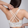 Cropped Top Δαντέλα Λευκό