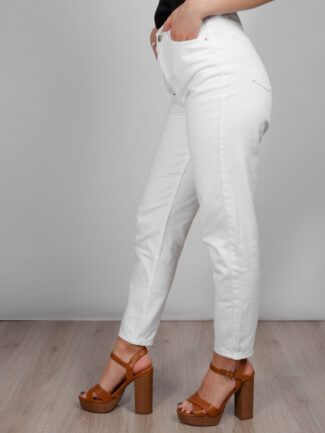 Jean mom fit Άσπρο