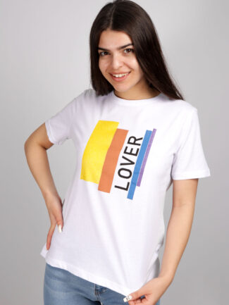 T-Shirt Μακό “LOVER” Λευκό