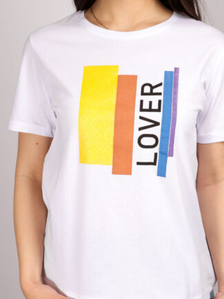 T-Shirt Μακό “LOVER” Λευκό