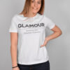 T-Shirt με Τύπωμα ''GLAMOYR'' Άσπρη