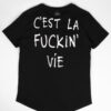 Μπλούζα Attitude "C'EST LA FUCKIN' VIE" Μαύρη