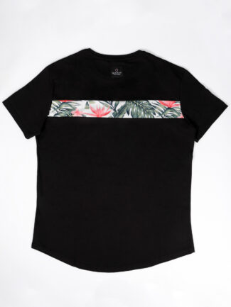 T-Shirt Attitude Floral Λεπτομέριες μαύρο