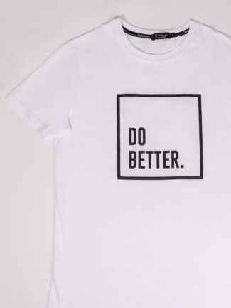 T-Shirt Attitude “DO BETTER” Λευκό